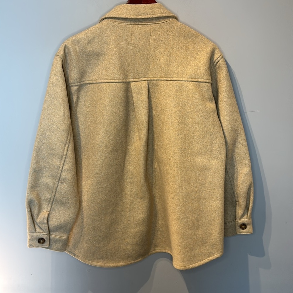 Love Tree Tan Shacket with Pockets - Picture 3 of 6